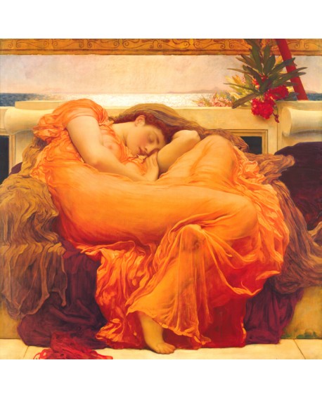 Leighton falming june siesta naranja Mural prerrafaelita decorativo Home
