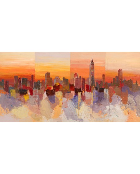 FLORIO CUADRO PANORAMICO NEW YORK MODERNO AMANECER Home
