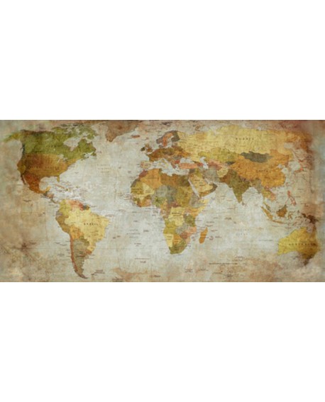 JOANNOO CUADRO PANORAMICO MAPA MUNDI ACTUAL DECORATIVO Home