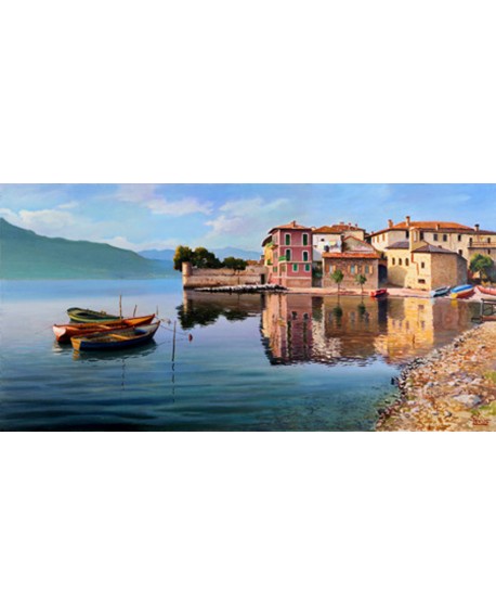 ADRIANO GALASSO PAISAJE MARINA GRANDE PINTURA MEDITERRANEO Home