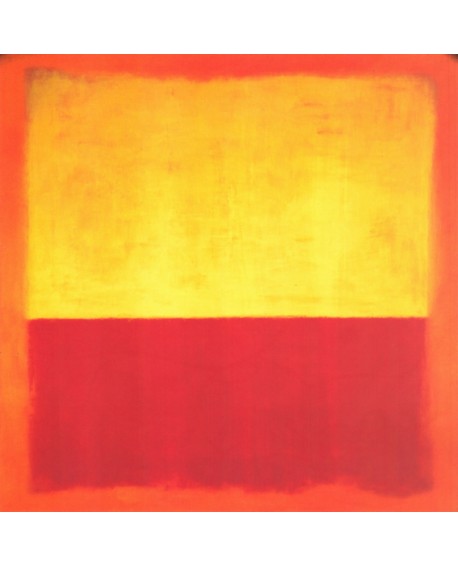 Rothko amarillo rojo cuadro abstracto moderno en tablero Home