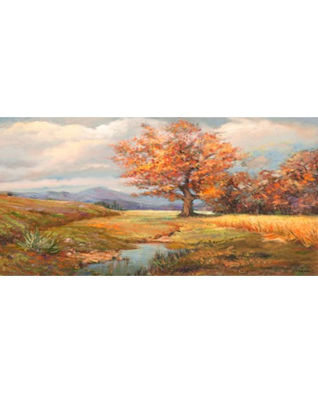 FRANCESCO CERANA CUADRO GRANDE PAISAJE CAMPO DE OTOÑO Home
