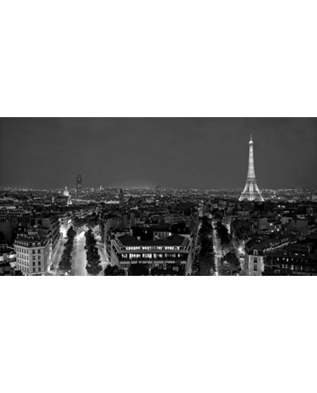 CUADRO FOTOGRAFIA BN PARIS EN LA NOCHE VINTAGE Home