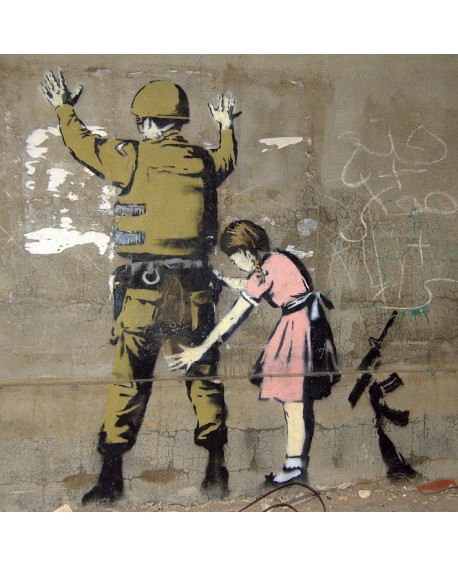 Banksy - El mundo al reves es justo - Arte Graffiti en cuadro Home