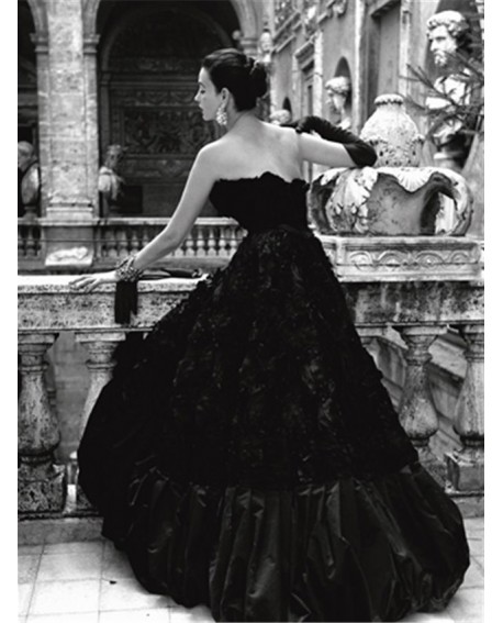 CUADRO FOTOGRAFIA VINTAGE MUJER VESTIDO NEGRO Home