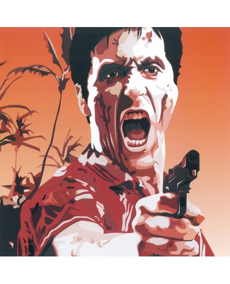 Tony Montana alpacino - Scarface Pop Art - Cuadro mural tipo comic Home