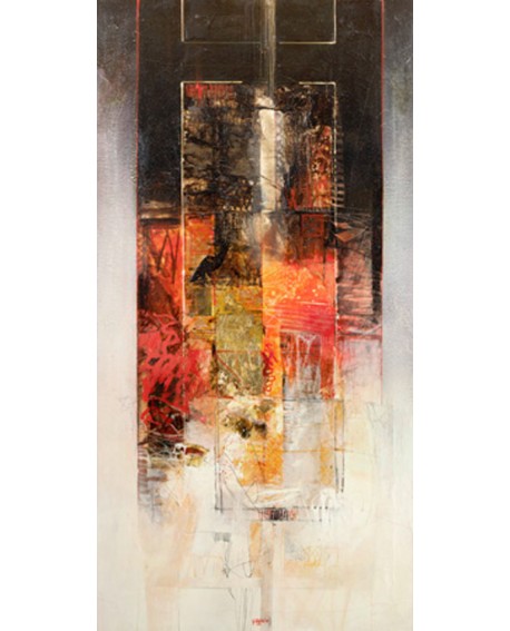 CENSINI CUADRO ABSTRACTO VERTICAL FRISO SINFONIA Home