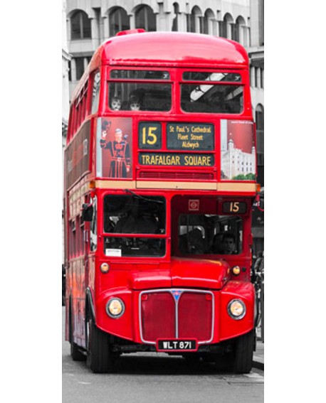 CUADRO VERTICAL FRISO AUTOBUS DOBLE ALTURA INGLES LONDRES Home