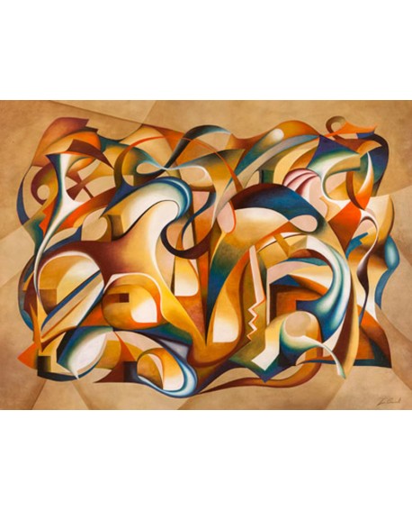 CUADRO ABSTRACTO CUBISTA MODERNO ABRE TU MENTE Home