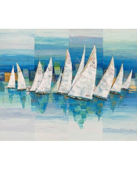 LUIGI FLORIO CUADRO DE BARCOS VELEROS ABSTRACTO 2 Home