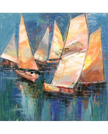 LUIGI FLORIO CUADRO BARCOS ABSTRACTO MARINA Home