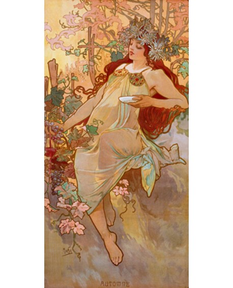 ALPHONSE MUCHA CUADRO FRISO ART NOUVEAU DECO OTOÑO Home