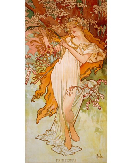 ALPHONSE MUCHA CUADRO FRISO ART NOUVEAU DECO PRIMAVERA Home