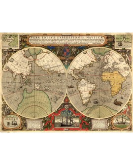 CUADRO MAPA MUNDI EXPEDICION NAUTICA MURAL GRANDE CLASICO Home