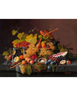 SEVERIN CUADRO CLASICO MURAL BODEGON DE FRUTAS Home