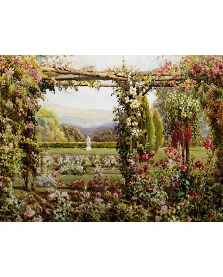 CUADRO MURAL PAISAJE PINTURA CLASICA ARBOLES Y FLORES Home