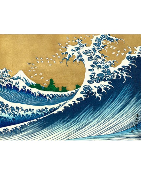 CUADRO ETNICO MURAL ORIENTAL CLASICO LA GRAN OLA CABECERO Home