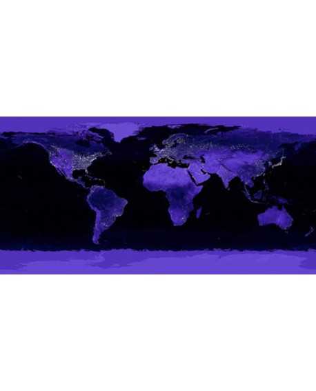 CUADRO FOTO PANORAMICA DE LA TIERRA VISTA DE NOCHE NASA Home