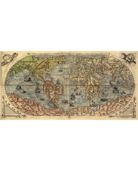 CUADRO MAPA MUNDI MURAL DECORATIVO CLASICO Home