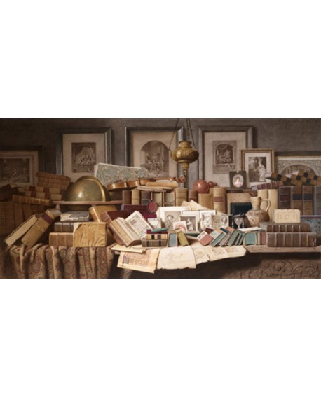 BENJAMIN CUADRO CLASICO MURAL BODEGON DE LIBROS Home