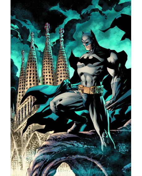 Batman en Barcelona con la Sagrada Familia - Cuadro comic juvenil Home