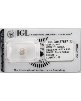 Diamante de 1,22 Quilates. Autentico y garantizado con certificado IGL
