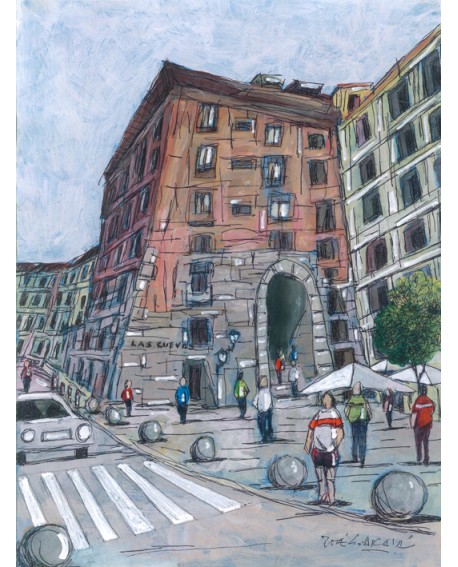 Jose Alcala El Arco de Cuchilleros madrid Pintura Giclee Home