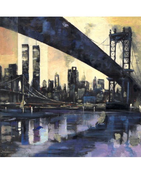 Tony Polonio New York Abstracto Cuadro mural cuadrado en Pintura Giclee Home