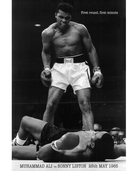 Ali & Sony Liston - en el primer round - cuadro foto historica Boxeo Home