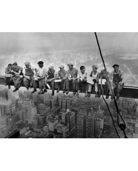 Fotografia de Obreros en la viga en NEW YORK Panoramico mural grande Home