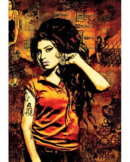 Amy Winehouse - Pop Art Cuadro Mural Tributo Home