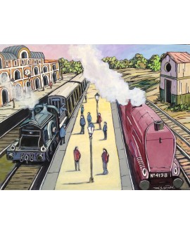 Jose Alcala ESTACION TRENES FRANCIA 2 Pintura Giclee Home