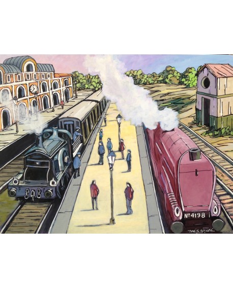 Jose Alcala ESTACION TRENES FRANCIA 2 Pintura Giclee Home
