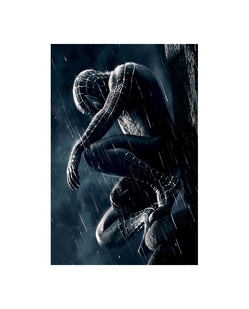 Spiderman Negro de Film Marvel en Cuadro Mural Juvenil Reproduccion...