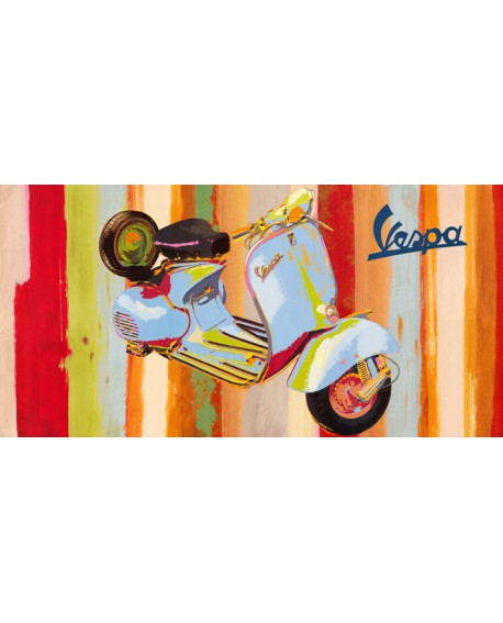 Vespa Pop Art Italiana Scooter Cuadro Decorativo Horizontal Cuadros Horizontales