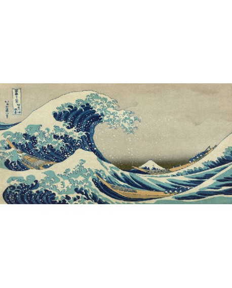 Ola Japonesa de Hokusay Arte oriental cuadro mural reproduccion Cuadros Horizontales