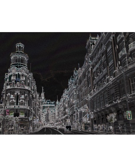 Martha Ulloa Gran Via de Madrid 1917 Pop Art Español Urbano Home