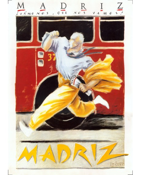 Vamos que nos vamos Javier de Juan MadriZ Cuadro Español Movida Madrileña Home
