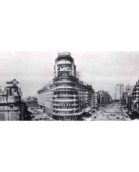 Edificio Capitol 1958 Cuadro Panoramico Fotografia de Madrid Camel Cuadros Horizontales