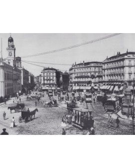 Puerta del Sol Año 1900 Fotografia Historica de Madrid Clasico