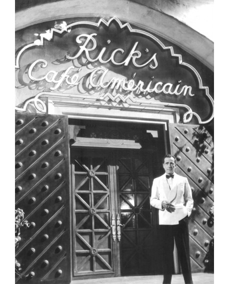 Bogart en Casablanca Cafe Ricks Cuadro Mural Fotograma Home