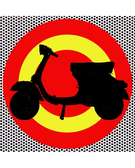 Tony Polonio Vespa con Escarapela de España Pop Art mural giclee Home