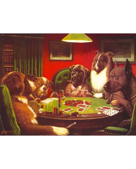 Los perros jugando al poker 2 cuadro decorativo artr naif pop art Home