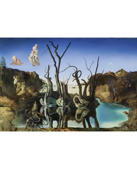 Salvador Dali Cisnes reflejando elefantes Arte Surrealista Home