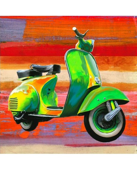 TEO RIZZARDI POP SCOOTER veSpa en arte pop mural abstracto cuadrado Home