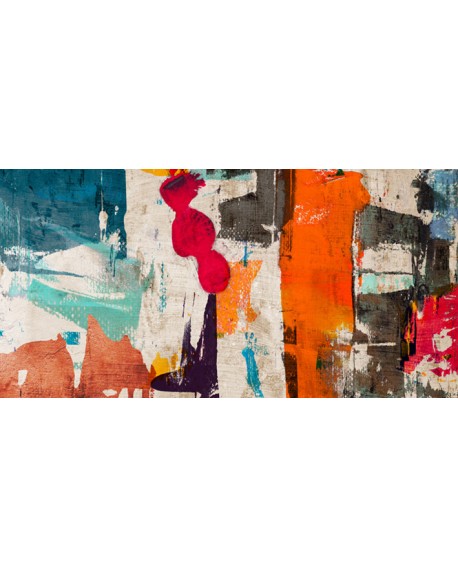 ANNE MUNSON COLORES ROYALE 2 Cuadro Mural Abstracto Gigante en Giclee Cuadros Horizontales