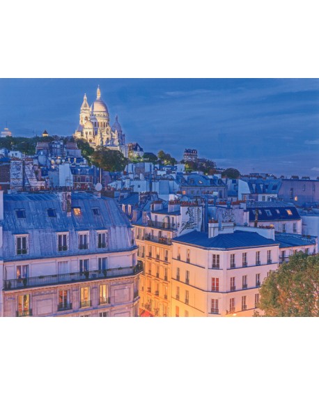 Foto panoramica Paris Romantico Montmartre Buhardilla atardecer Home