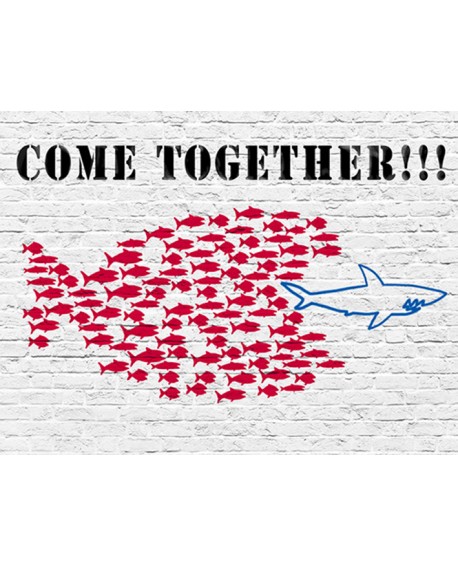 BANKSY COME TOGETHER cuadro mural graffiti pop art Reproduccion Home