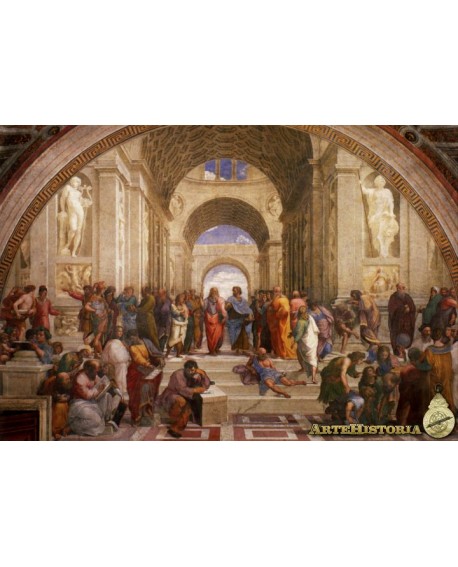 Rafael Escuela de Atenas Cuadro Mural Renacimiento Reproduccion Home