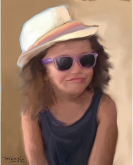 retrato infantil bajo encargo a partir de foto Pintado por Jose Alcala Home